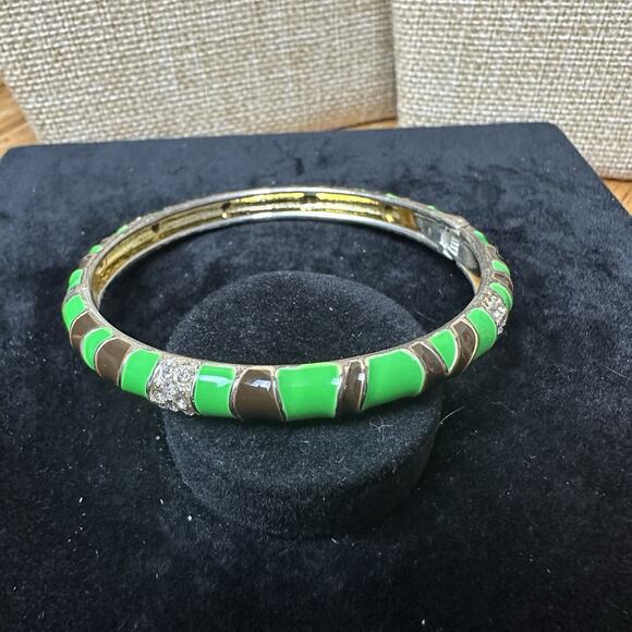 Sequin Nordstrom Multicolor Gold Tone Statement Enamel Bangle Bracelet # 402 - Picture 2 of 3